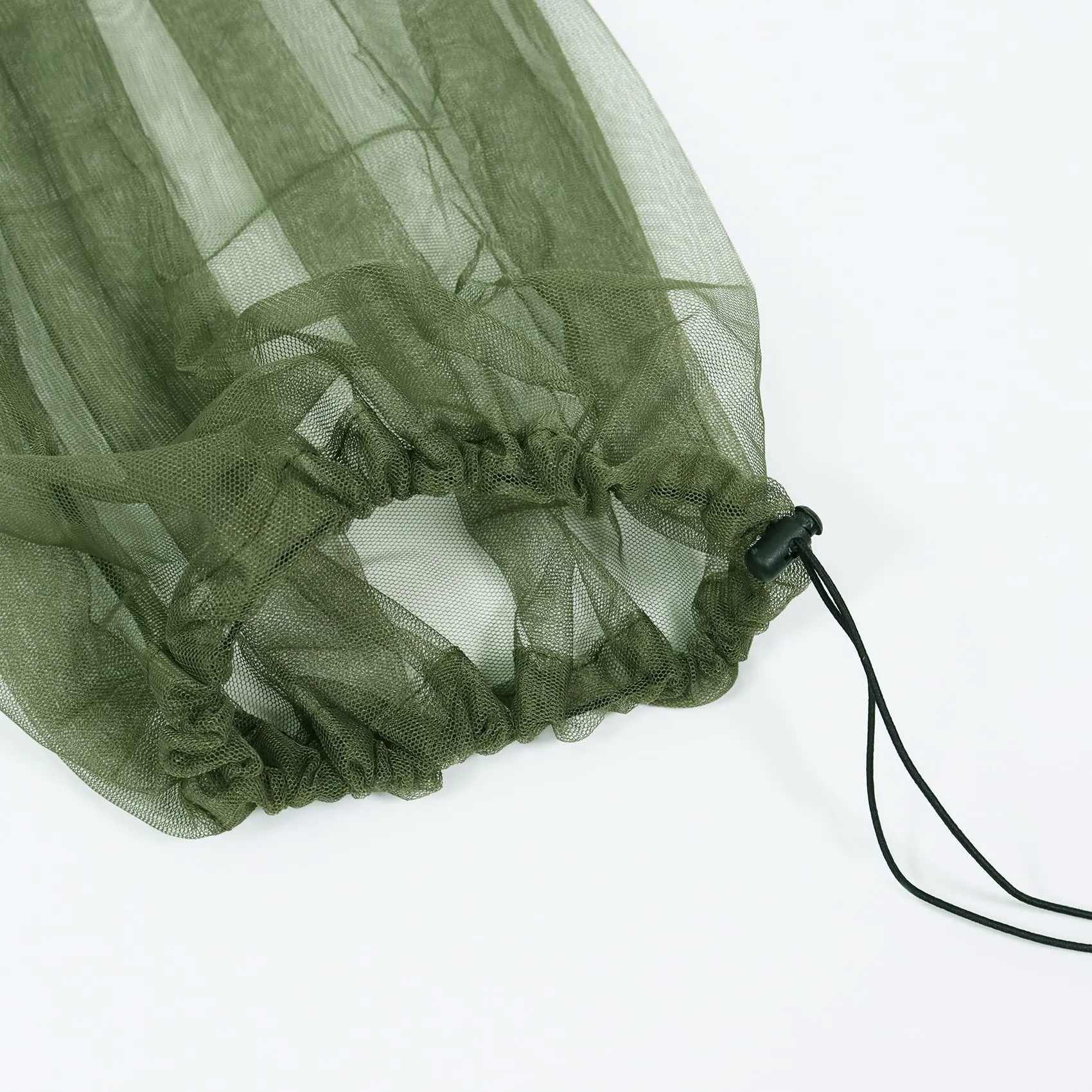 2 Pieces Mosquito Head Net Mesh, Midge Net Face Mesh Head Cover with Storage Bag for Outdoor Hiking, Fishing, Camping, Climbing, Green and Black Green, Black