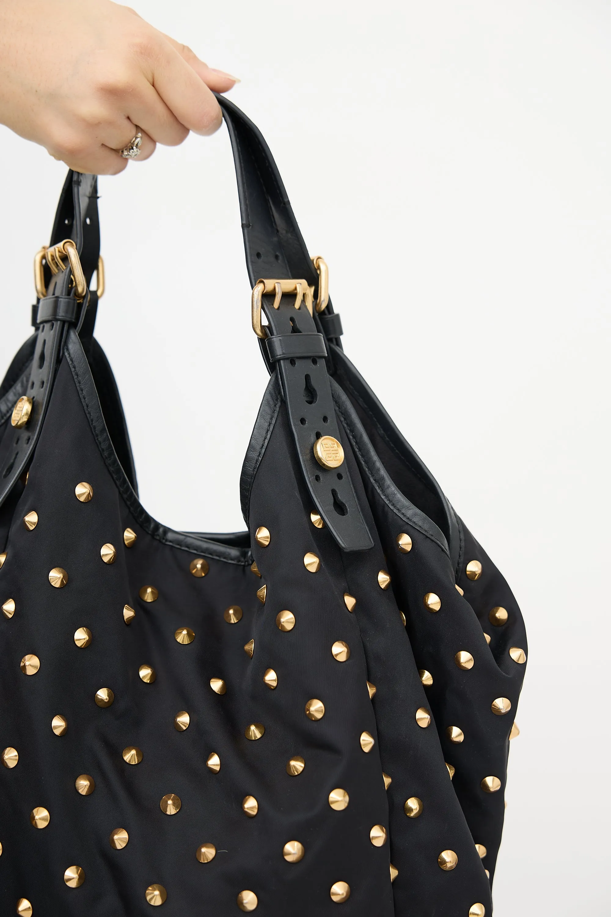 2009 Studded Sacca Shoulder Bag