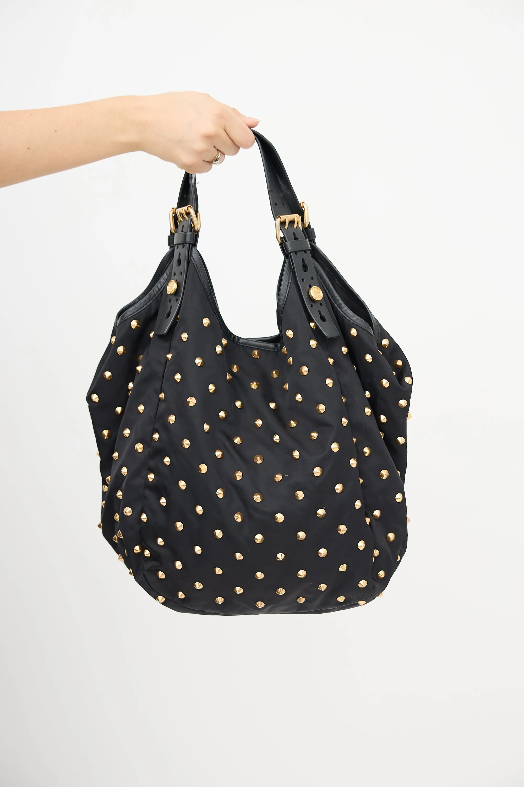2009 Studded Sacca Shoulder Bag