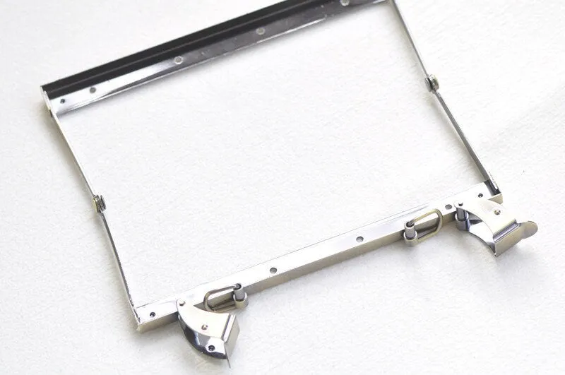 22cm Brushed Brass Metal Closure Purse Frame Doctor Bag With Screw