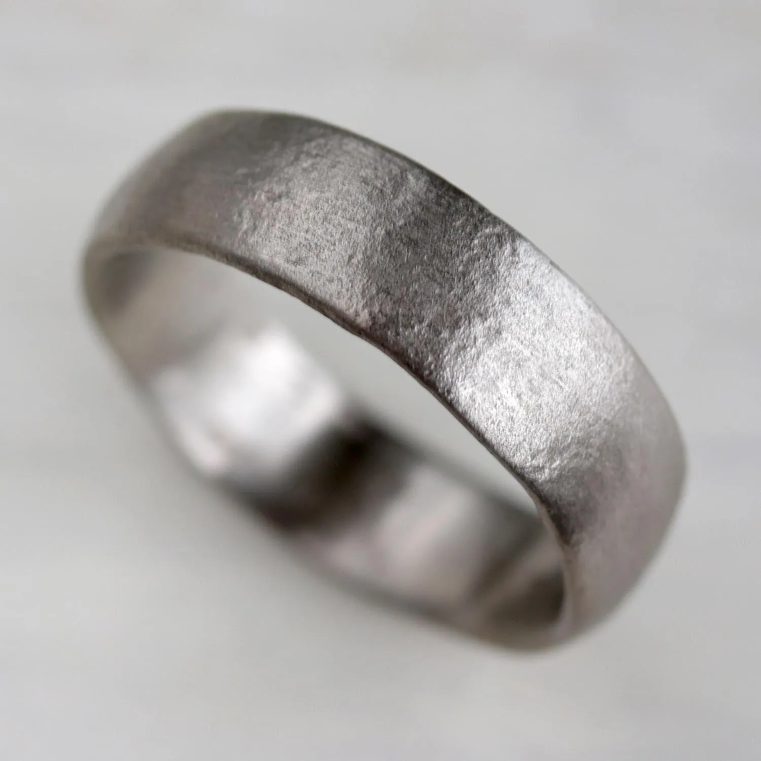 6mm Chunky Ancient Textured Band •