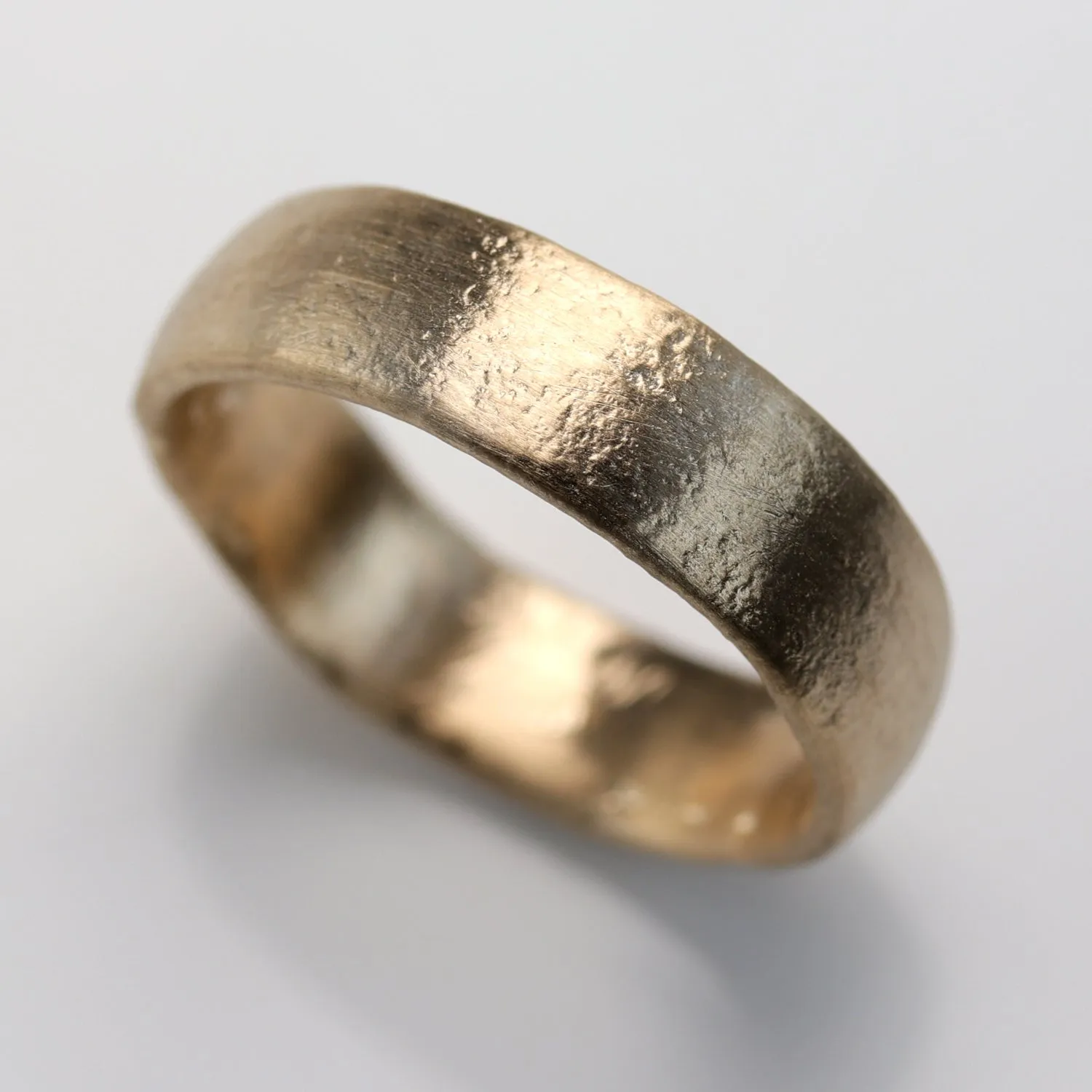 6mm Chunky Ancient Textured Band •