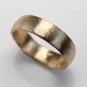 6mm Chunky Ancient Textured Band •
