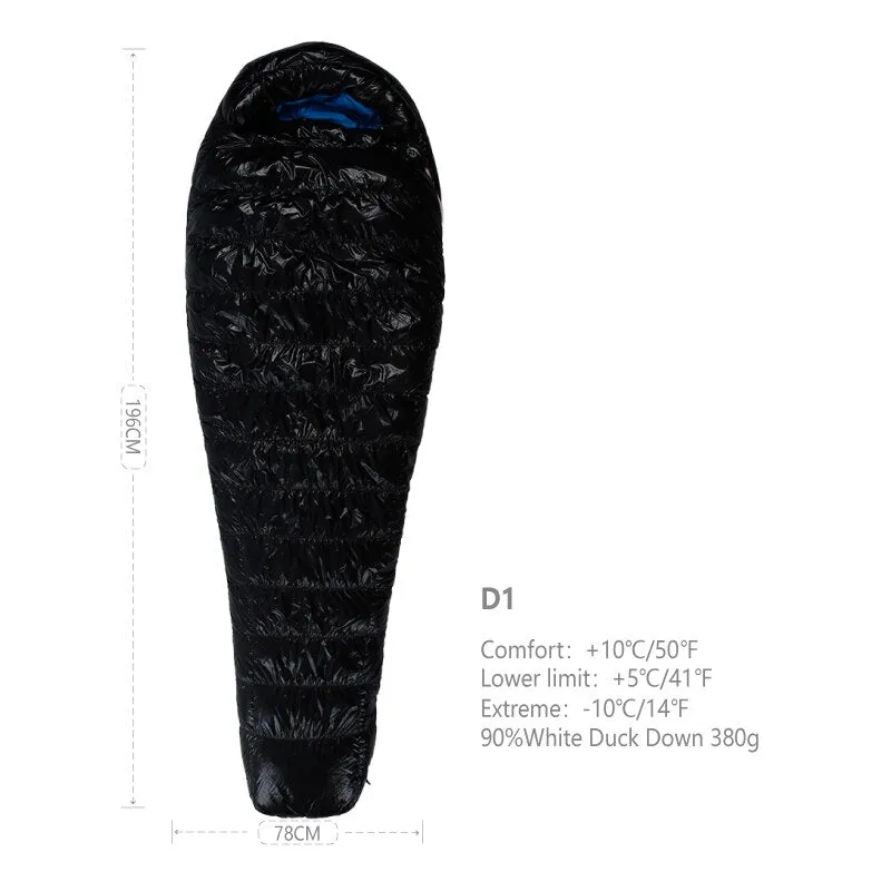 AEGISMAX D1 5 Degree 650FP Duck Down Sleeping Bag Ultralight Outdoor Camping Hiking Sleeping Bag