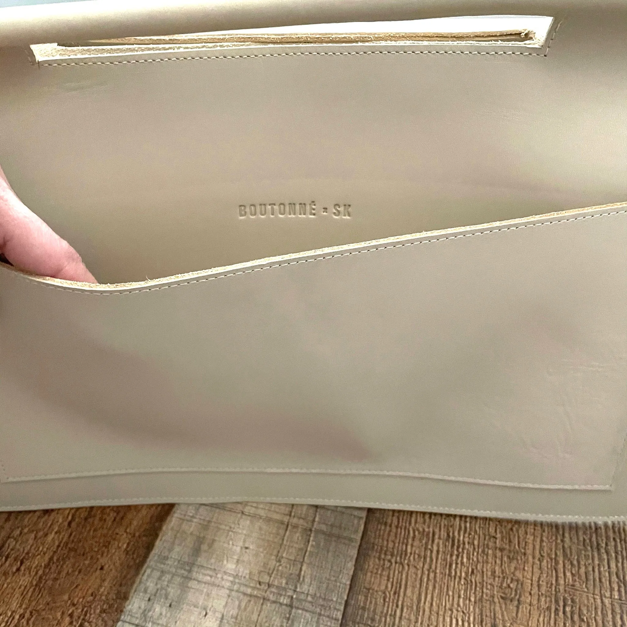 B o u t o n n é  x SK Tan Leather Handbag