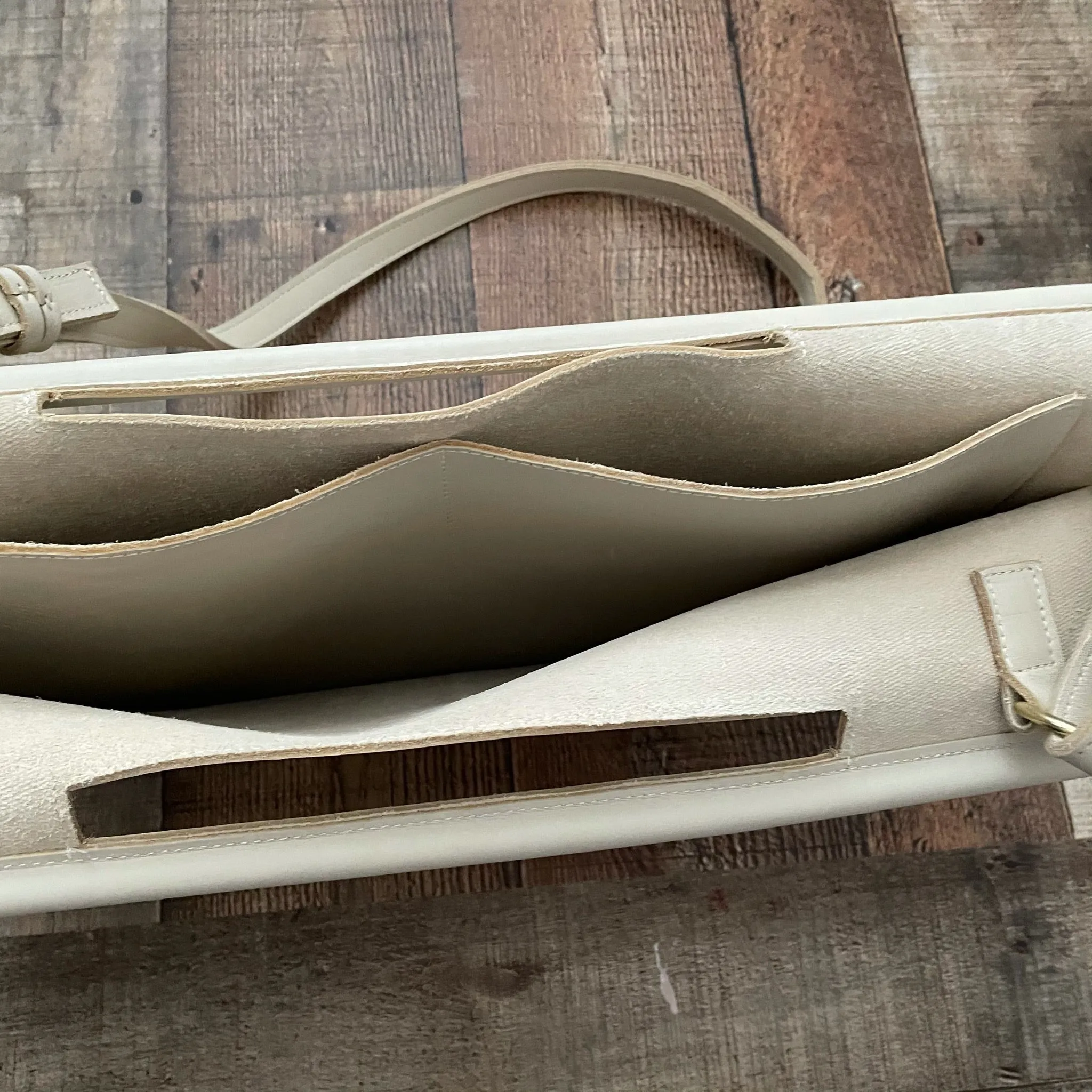 B o u t o n n é  x SK Tan Leather Handbag