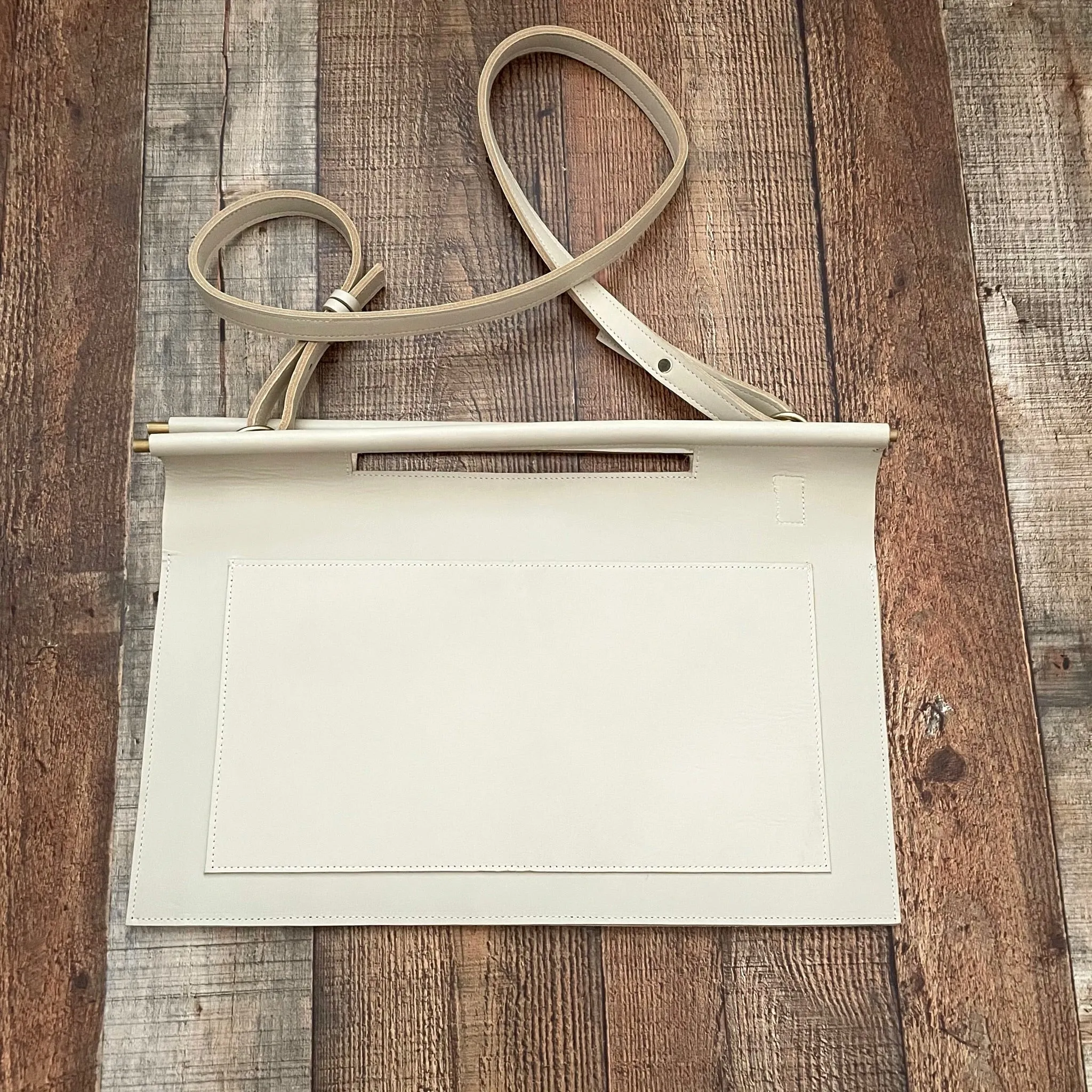 B o u t o n n é  x SK Tan Leather Handbag