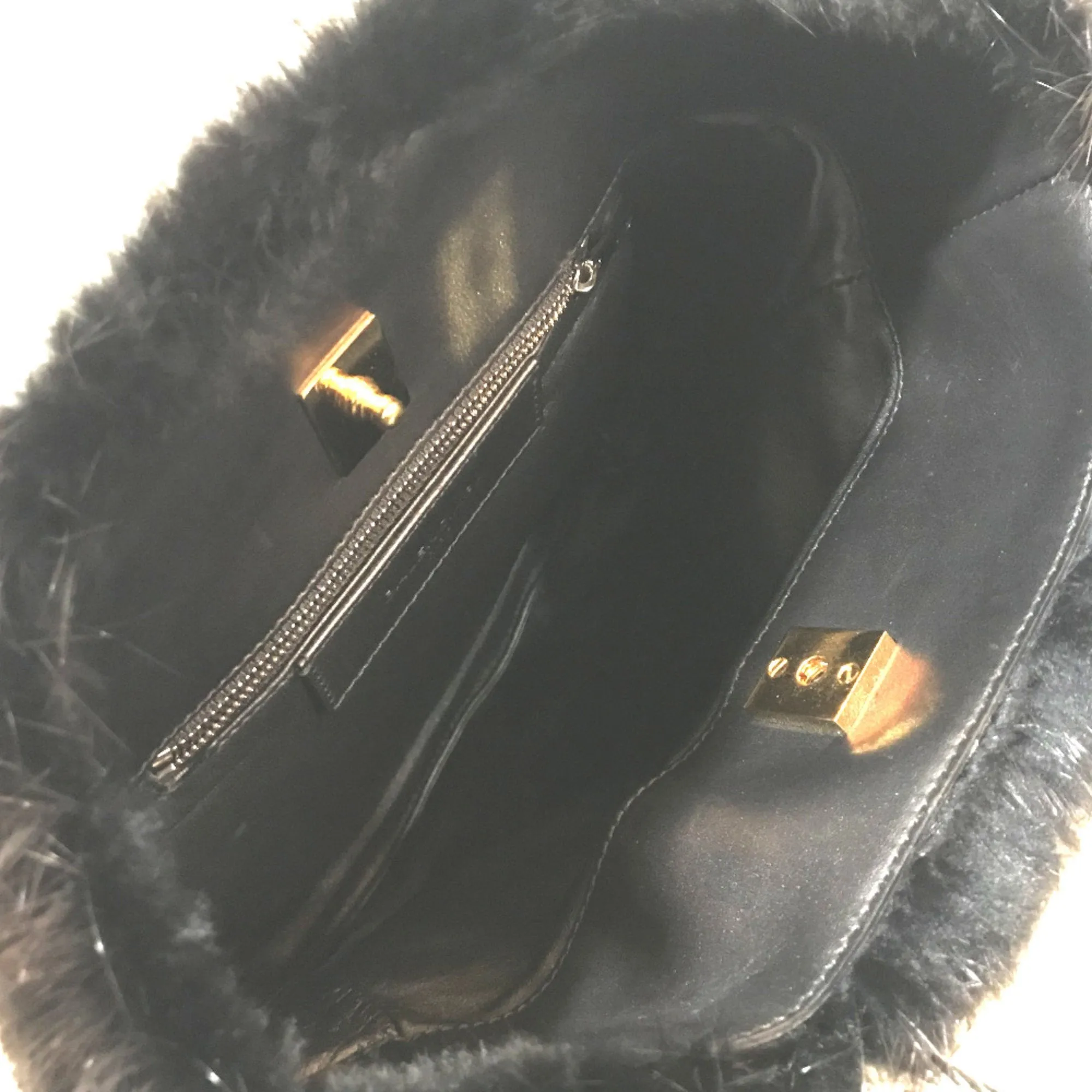Balenciaga Black Fur Bag