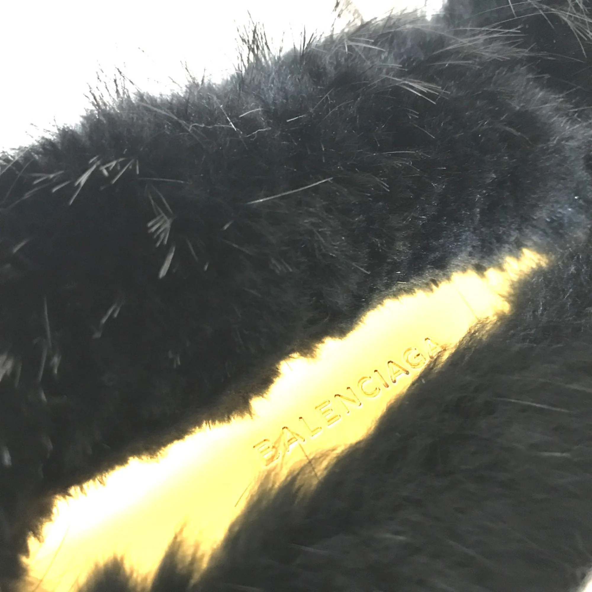 Balenciaga Black Fur Bag