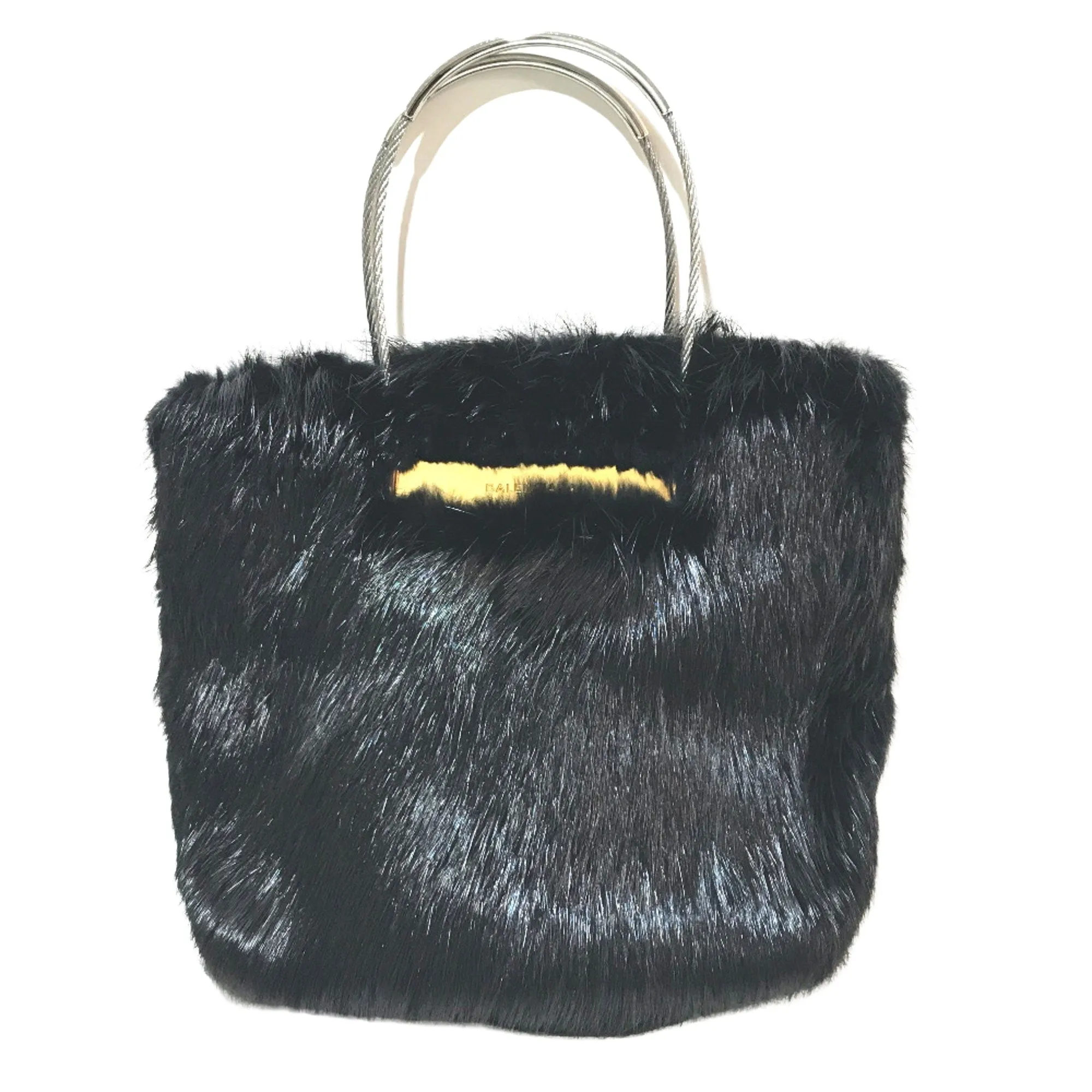 Balenciaga Black Fur Bag