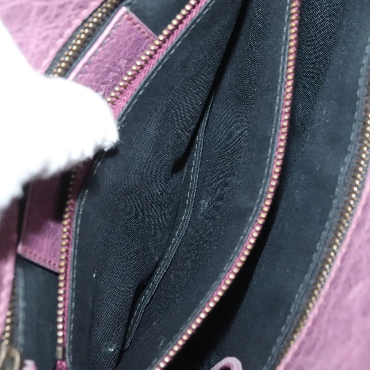 Balenciaga City Purple Leather Bag