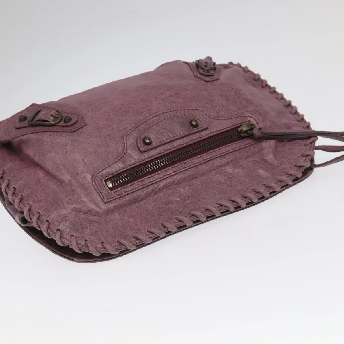 Balenciaga City Purple Leather Bag