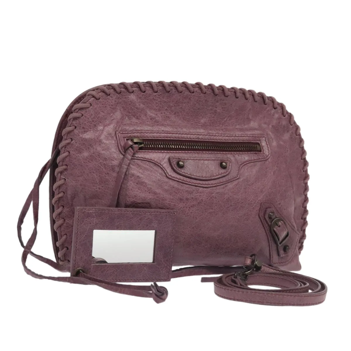 Balenciaga City Purple Leather Bag