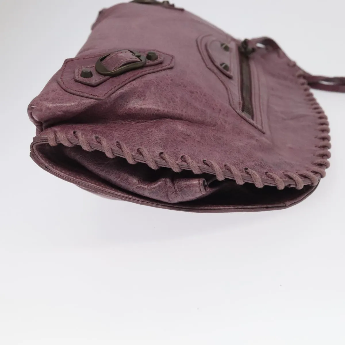 Balenciaga City Purple Leather Bag