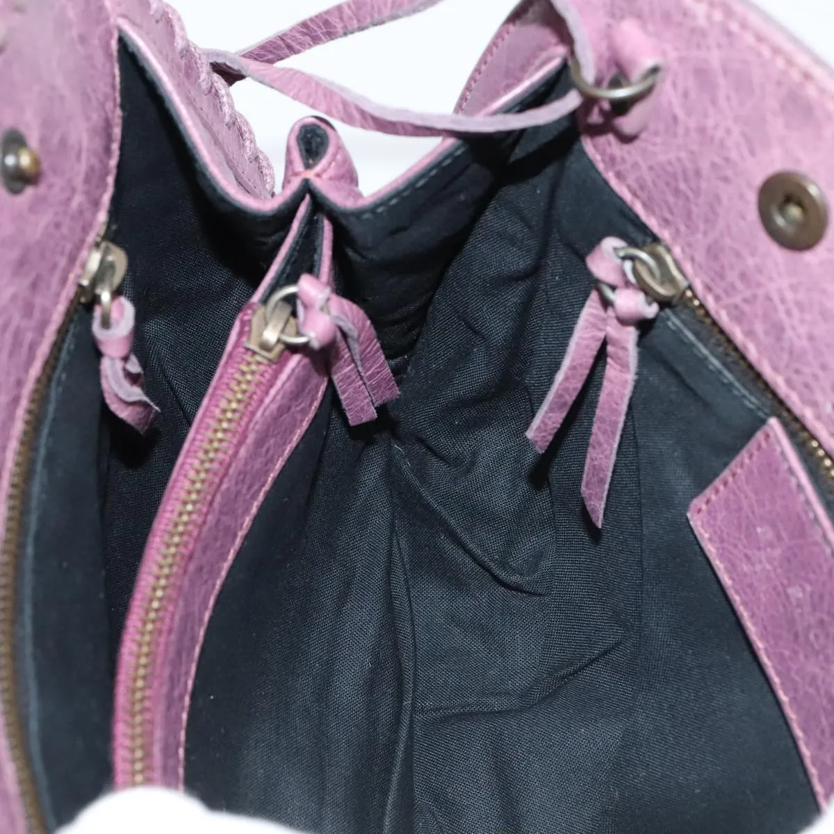 Balenciaga City Purple Leather Bag
