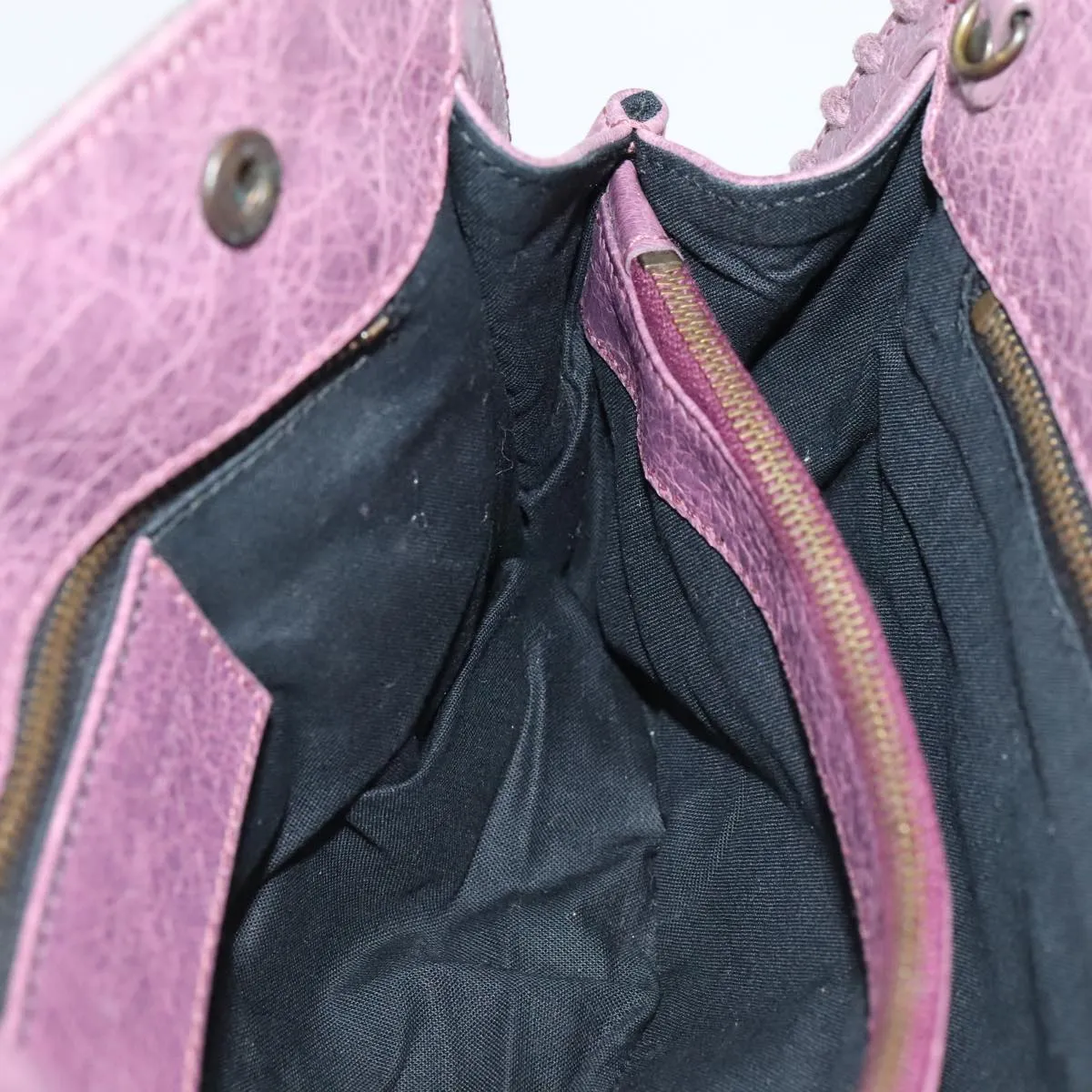 Balenciaga City Purple Leather Bag