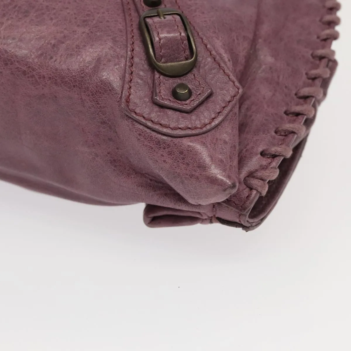 Balenciaga City Purple Leather Bag
