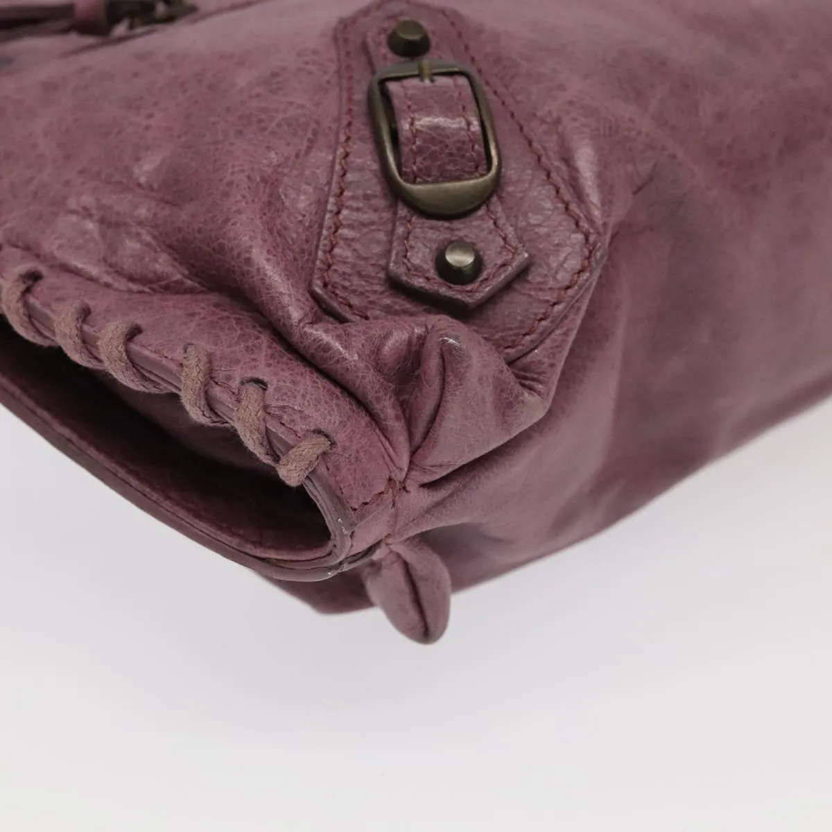 Balenciaga City Purple Leather Bag