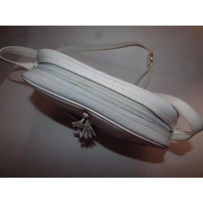 Bally Vintage Pursesdesigner Purses Navy And White Leather Cross Body Bag