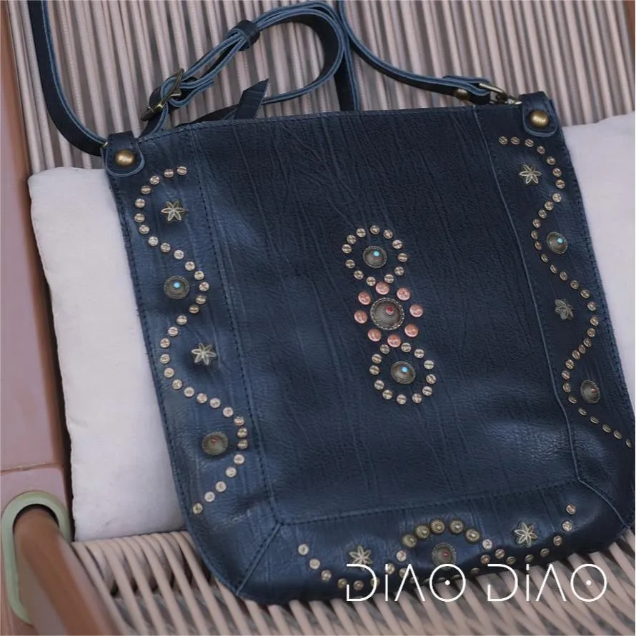 Black Studded Hobo Bag Western Studded Hobo Bag Purse