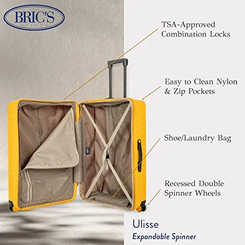 Bric's Ulisse 28 Inch Expandable Spinner Suitcase in Mango