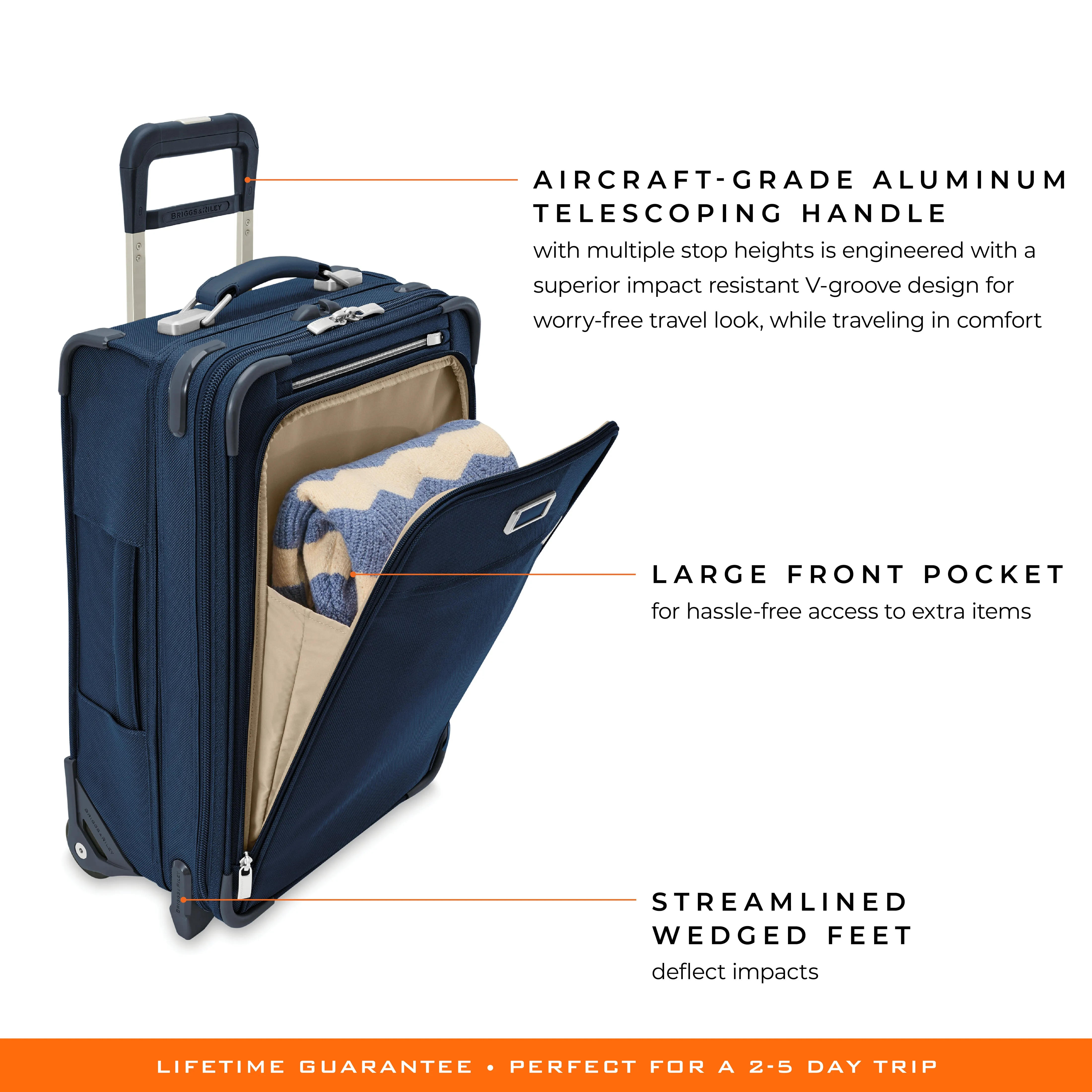 Briggs & Riley Baseline 22" Essential 2-Wheel Expandable Carry-On - Navy
