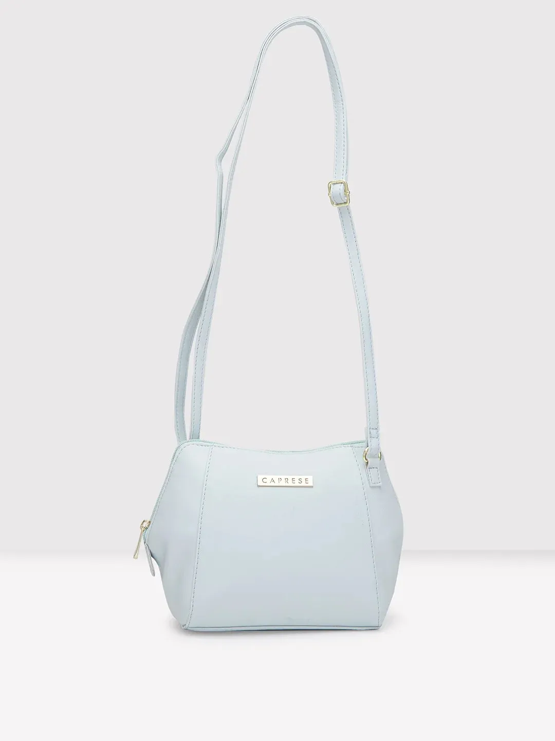 Caprese Holden Small Sling Solid Faux Leather For Women Powder Blue