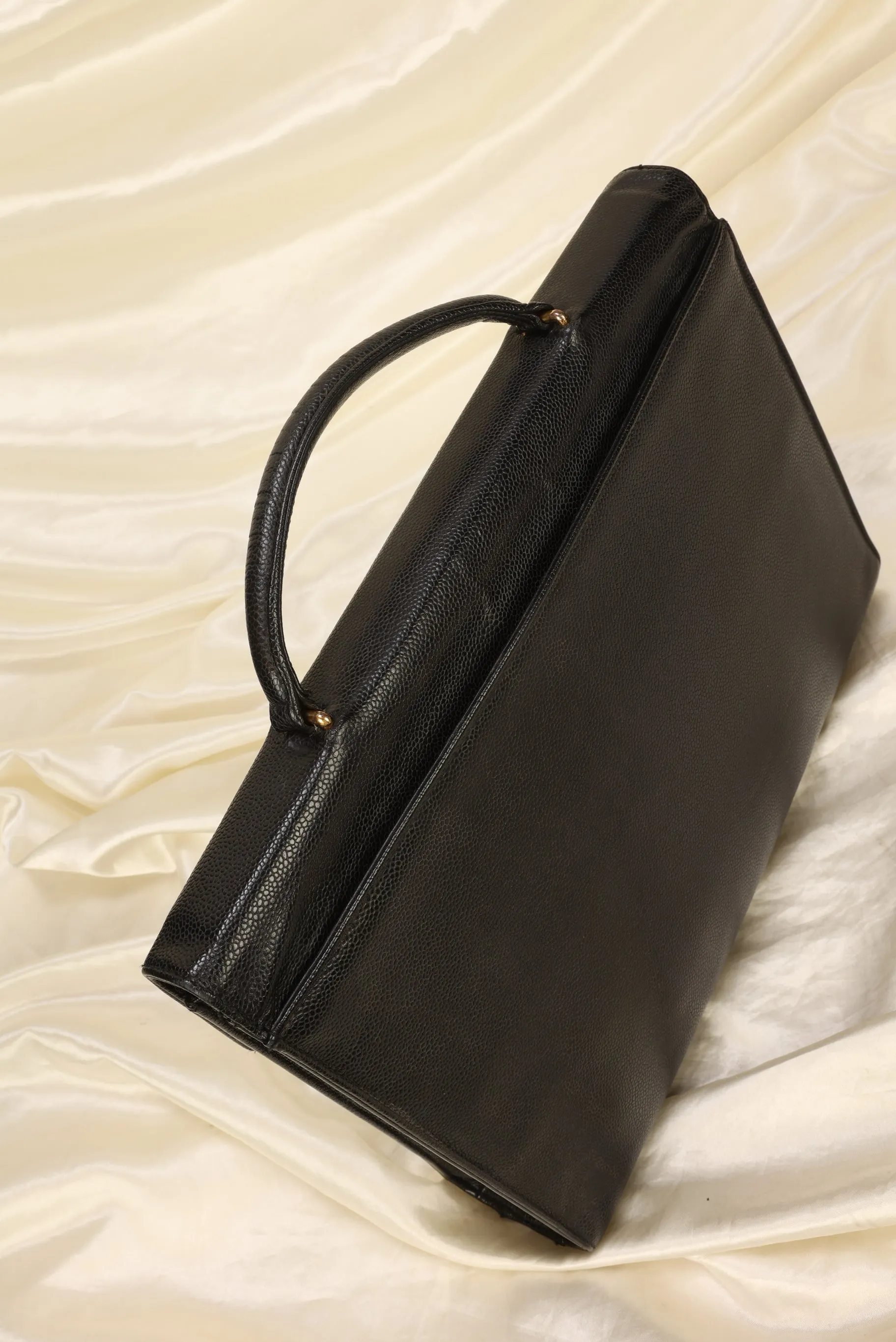 Chanel XL Logo Caviar Briefcase Bag