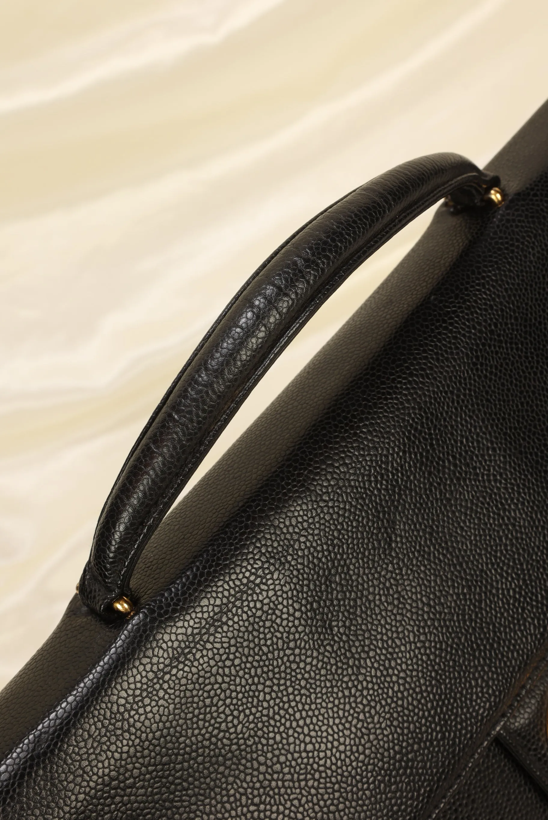 Chanel XL Logo Caviar Briefcase Bag