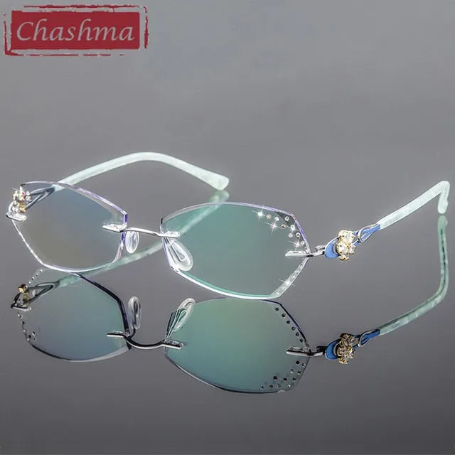 Chashma Women's Rimless Square Titanium Eyeglasses 2889