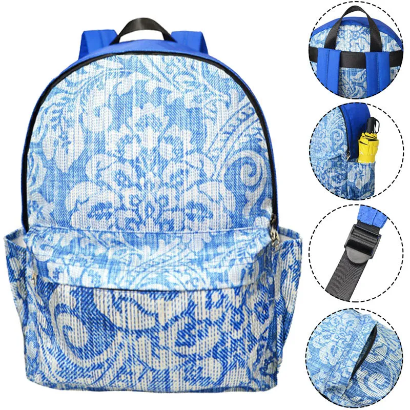 Cute Patterns Printed Backpack Bag Set Oxford School Bag Kit For Teen