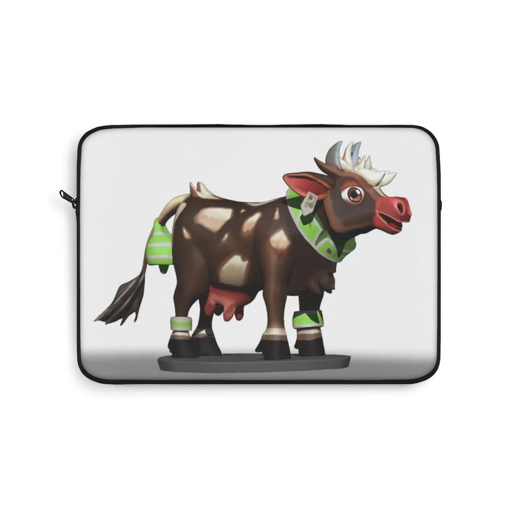Dark Brown Cow Laptop Sleeve