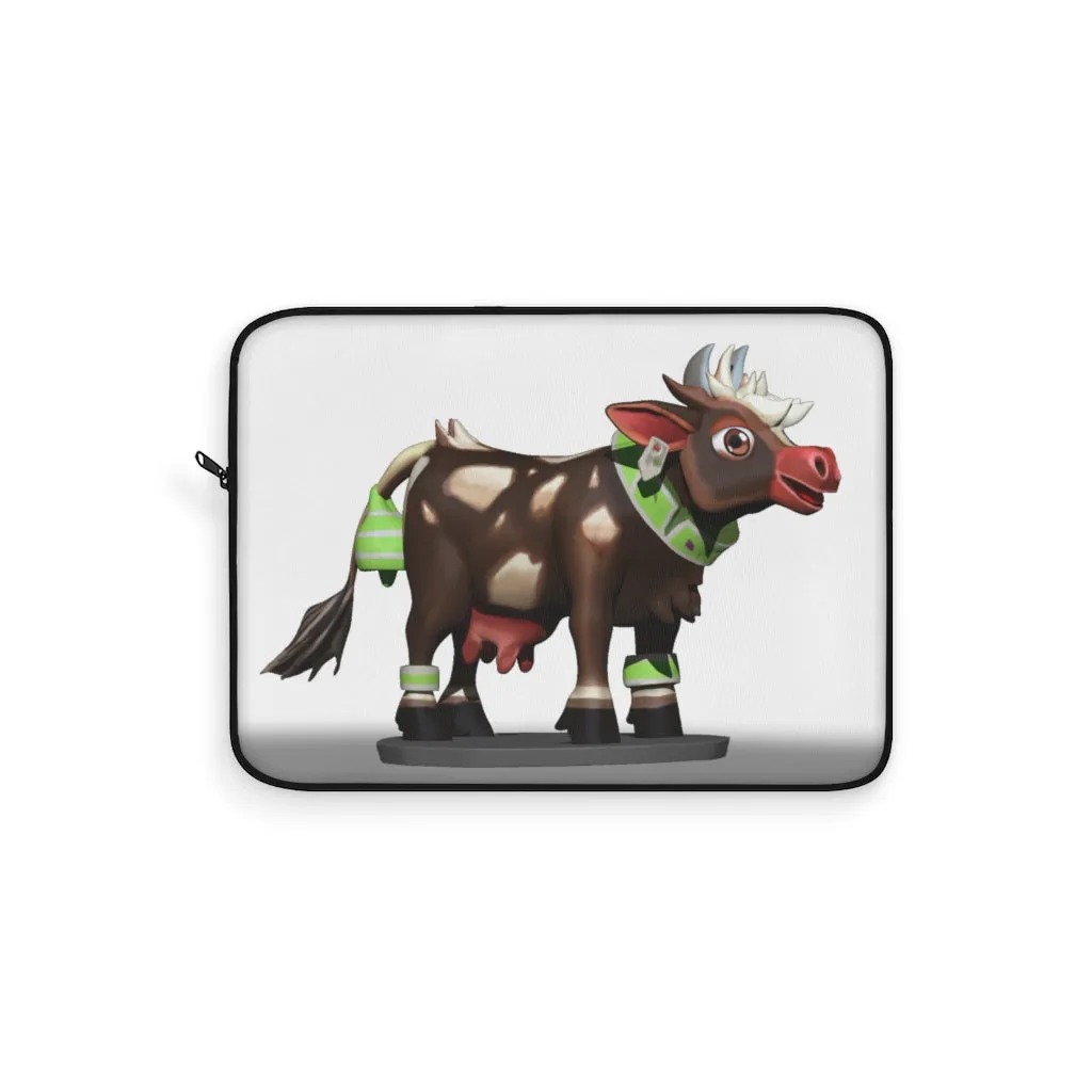 Dark Brown Cow Laptop Sleeve