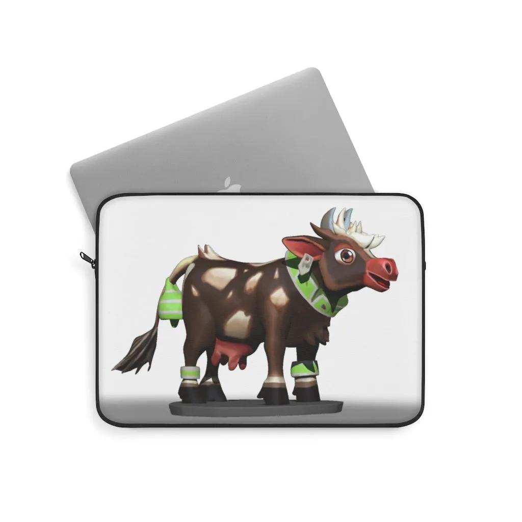 Dark Brown Cow Laptop Sleeve