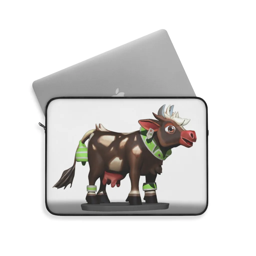 Dark Brown Cow Laptop Sleeve