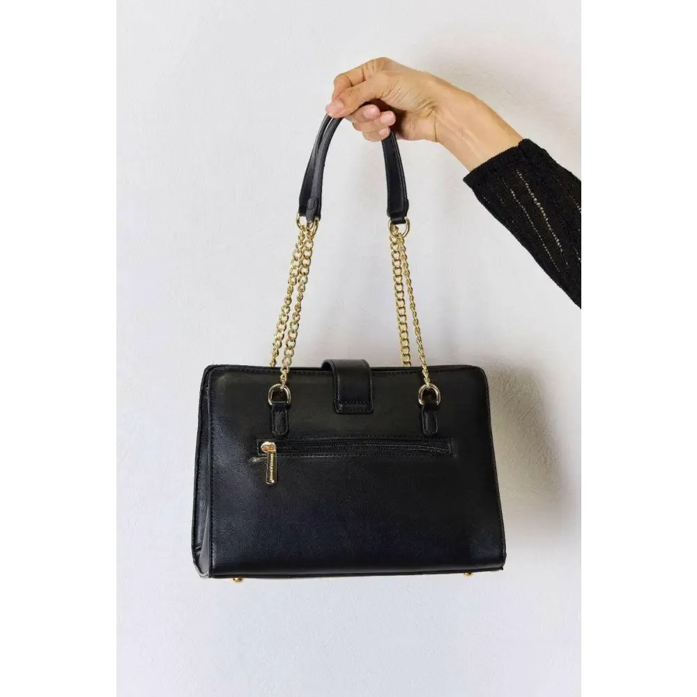 David Jones Quilted PU Leather Handbag for Timeless Luxury Fashion