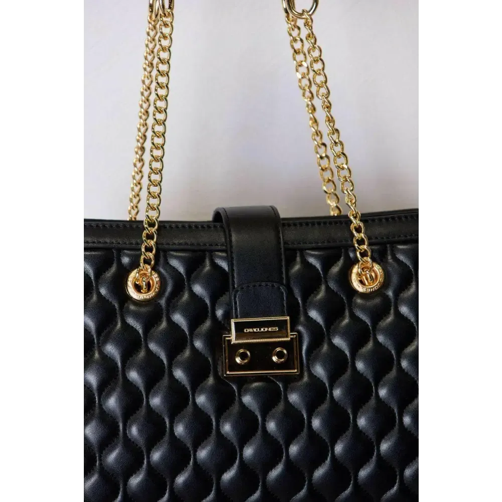 David Jones Quilted PU Leather Handbag for Timeless Luxury Fashion