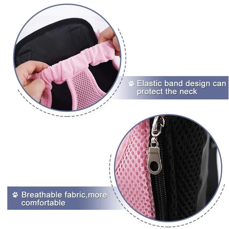 Durable Pet Dog Backpack Front Pack Chest Tote Carrier Net Bag