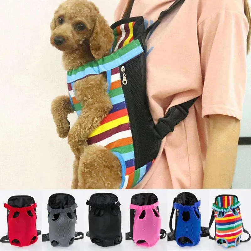 Durable Pet Dog Backpack Front Pack Chest Tote Carrier Net Bag