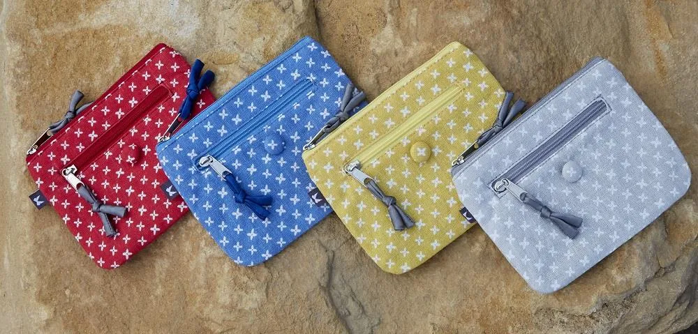 Earth Squared - Spring Linen Emily Purse - Blue/White - 14x11cms