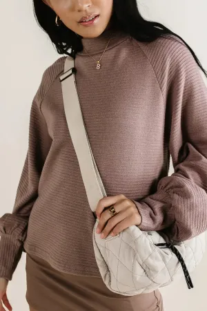 Ella Textured Top in Mocha
