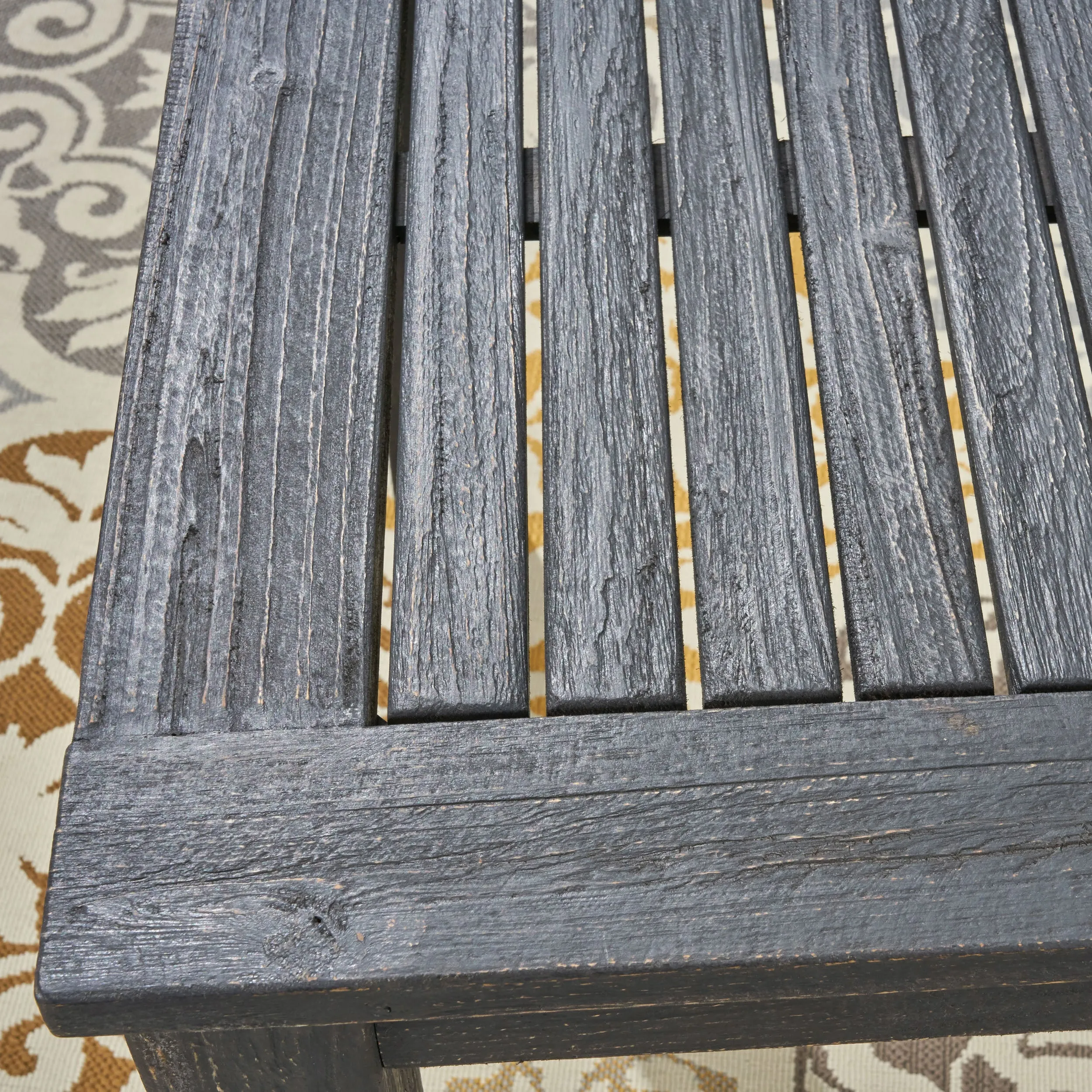 Eric Outdoor Expandable Acacia Wood Dining Table