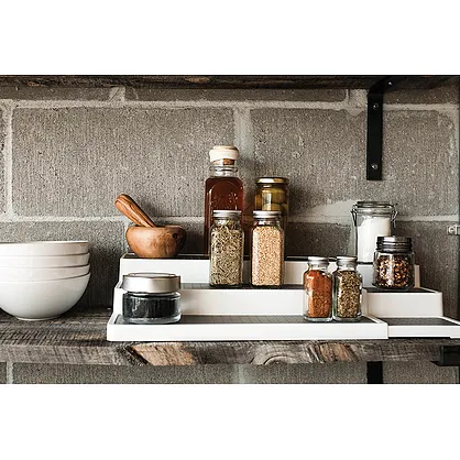 Expandable Cabinet Shelf White