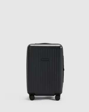 Expandable Carry On Suitcase - Caviar Black