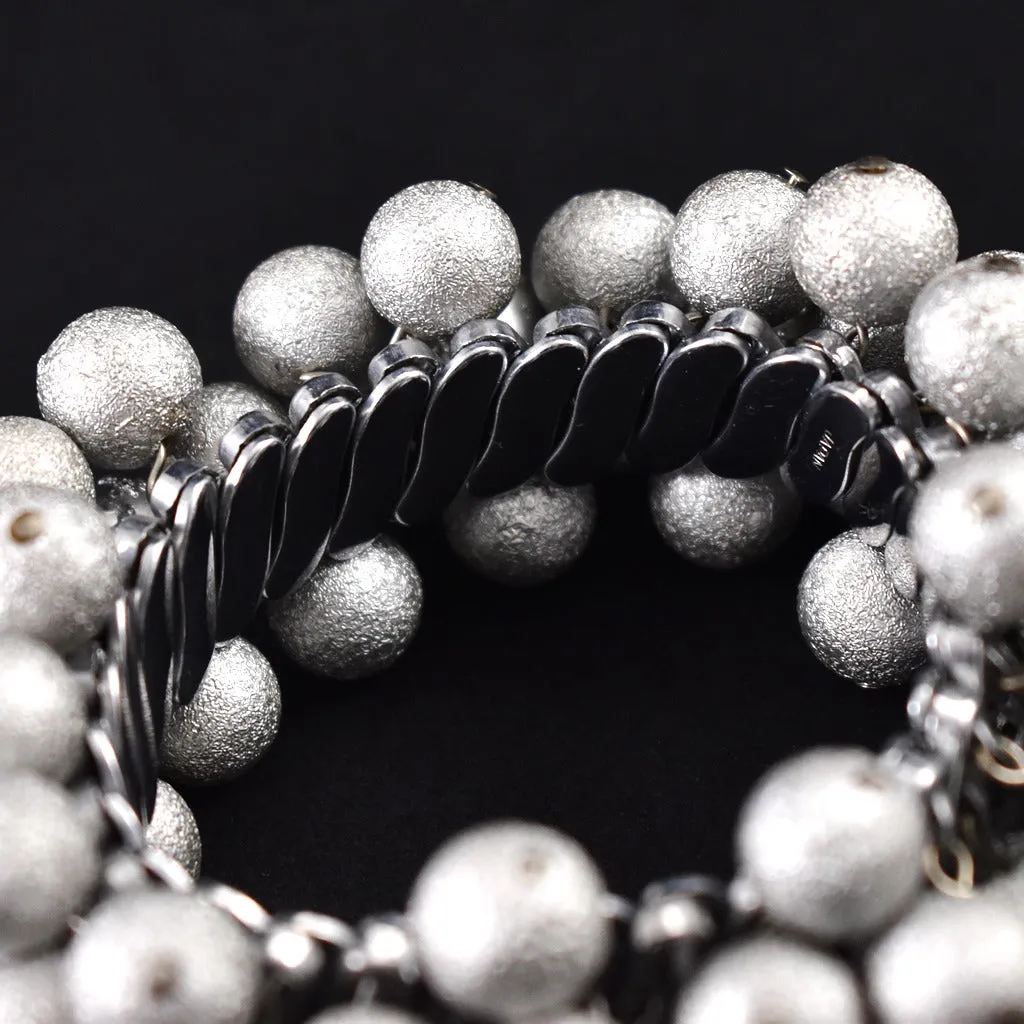 Expandable Silver Ball Bracelet