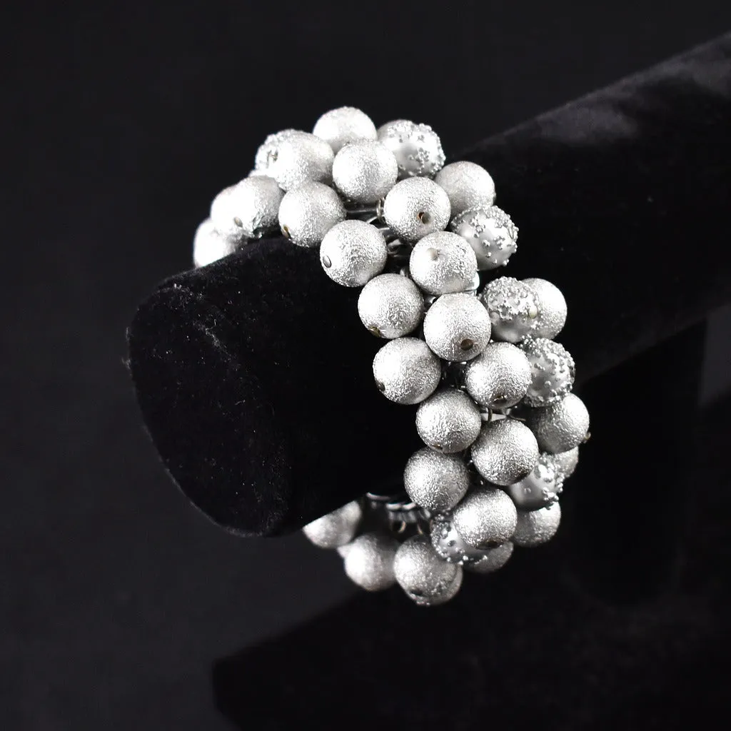 Expandable Silver Ball Bracelet