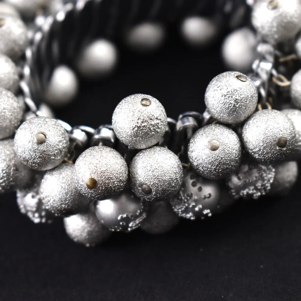 Expandable Silver Ball Bracelet