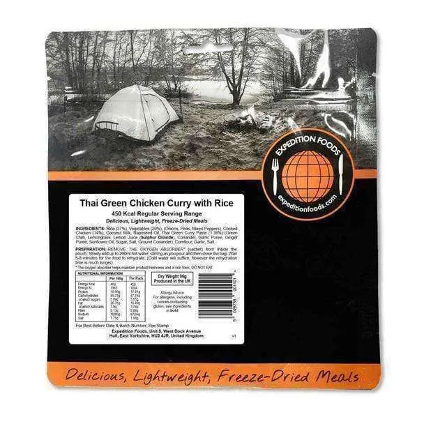 Expedition Foods - Thai Green Chicken Curry with Rice (Regular Serving)