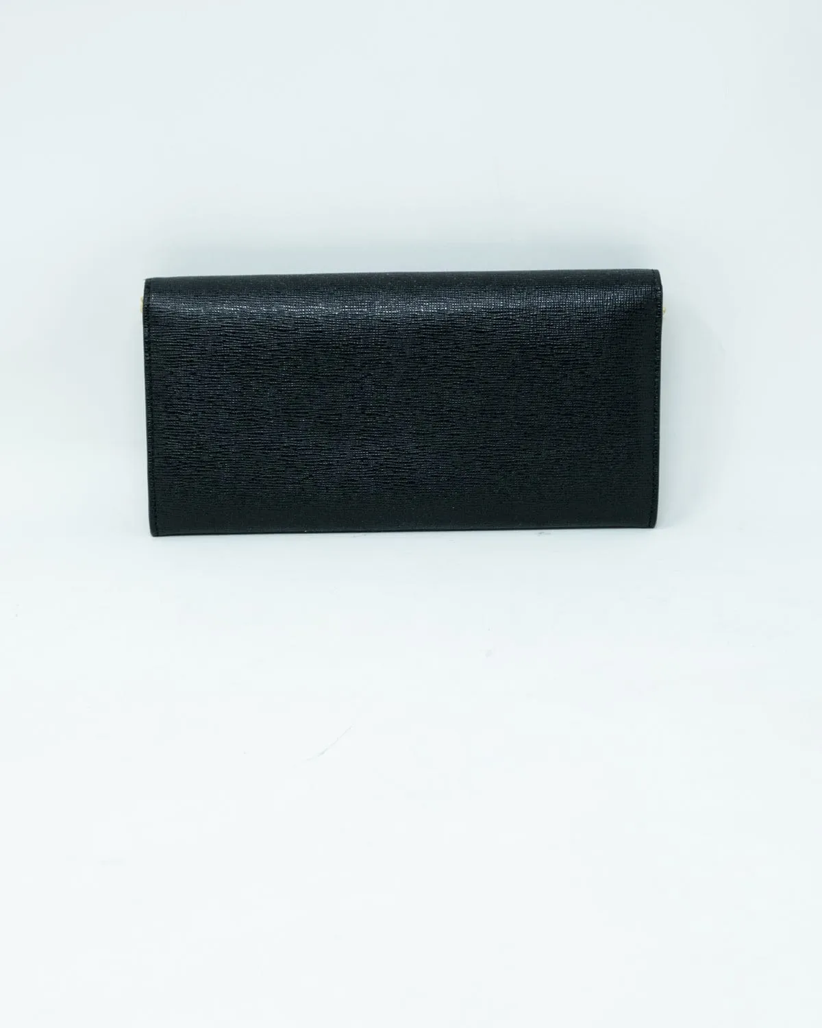 Fendi Black Leather Studded Monster Wallet On Chain - AGL1772