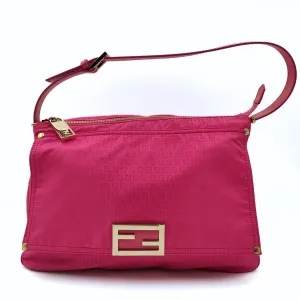 Fendi Fendi Mamma zip mini courgette shoulder bag - '10s